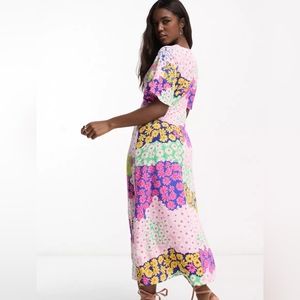 Influence flutter sleeve midi tea dress